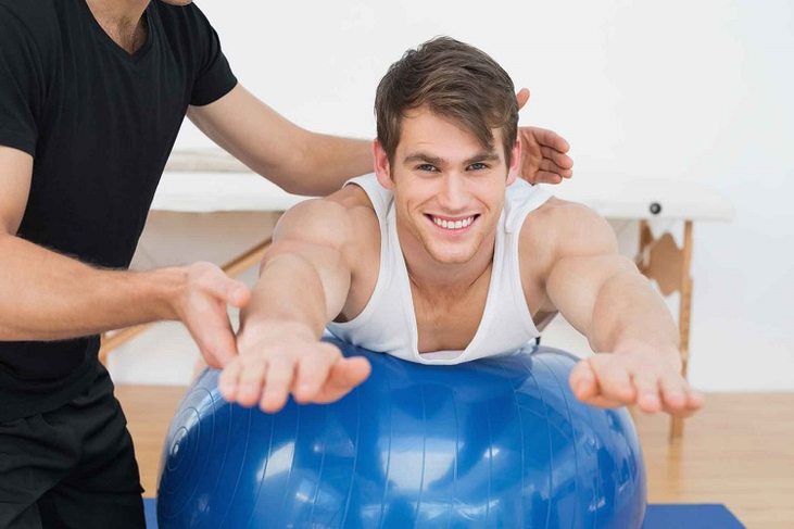 pagsasanay sa fitball para sa prostatitis